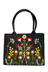 Premium Jute Tote Bag - Black